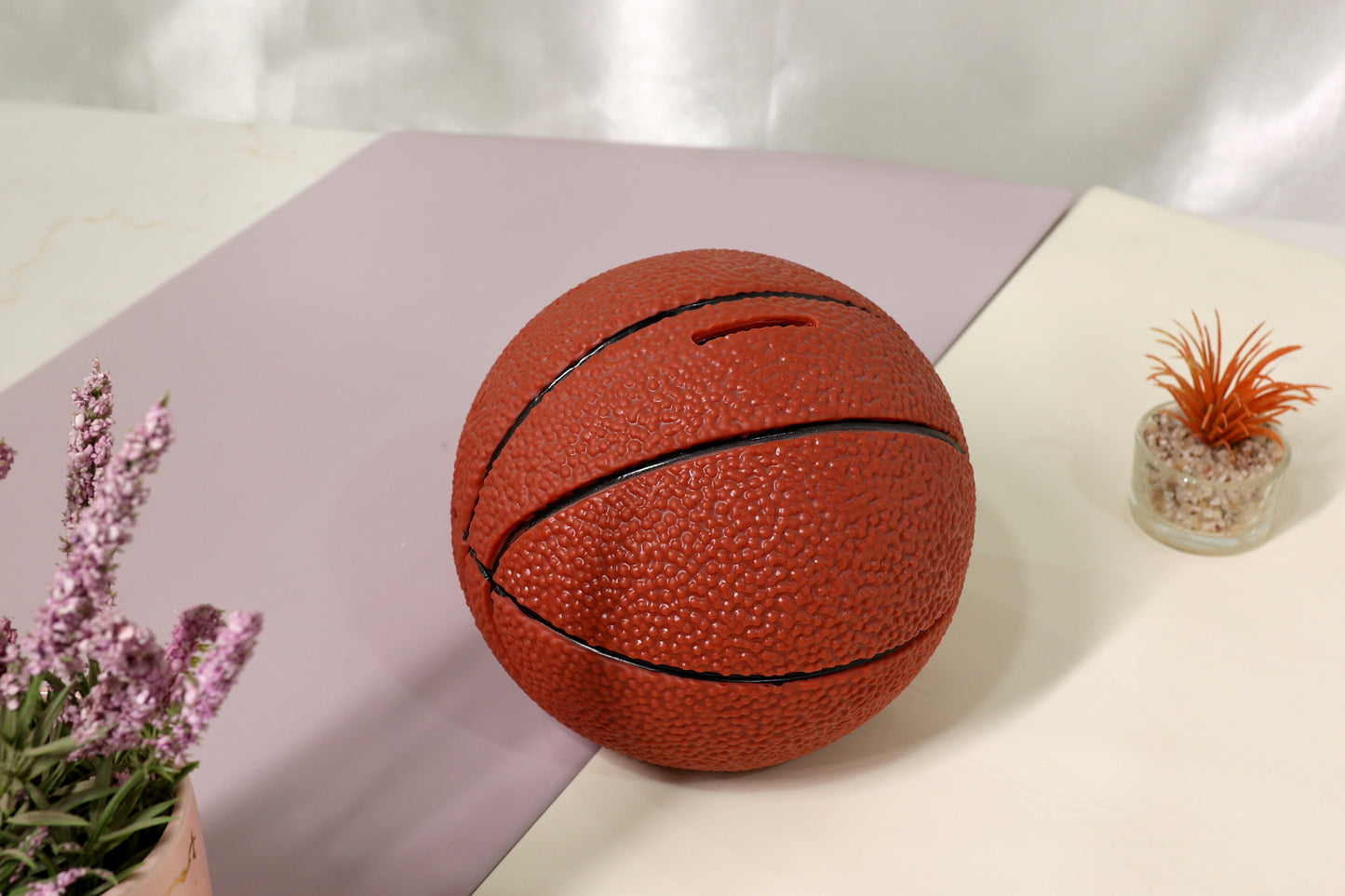 Basketball Piggy Bank – Plastic Sports Coin Saver