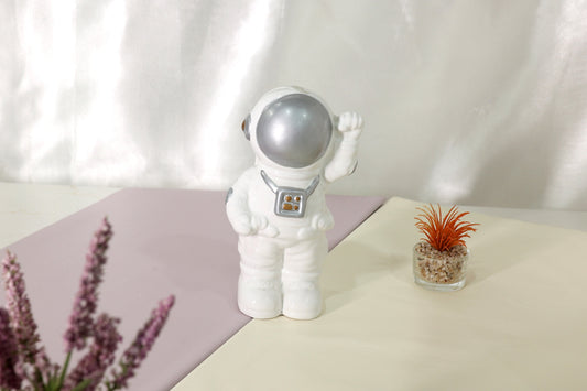 Astronaut Figure Piggy Bank – White Coin Bank