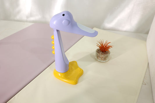 Cute Dinosaur Desk Lamp – Adjustable Plastic Table Light