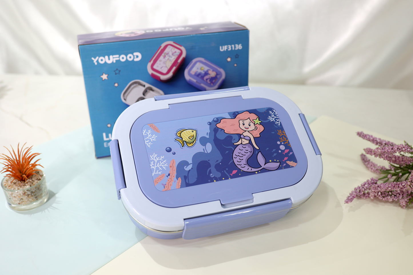Bento YouFood Kids Stainless Steel Lunch Box (750ml) 3 grid