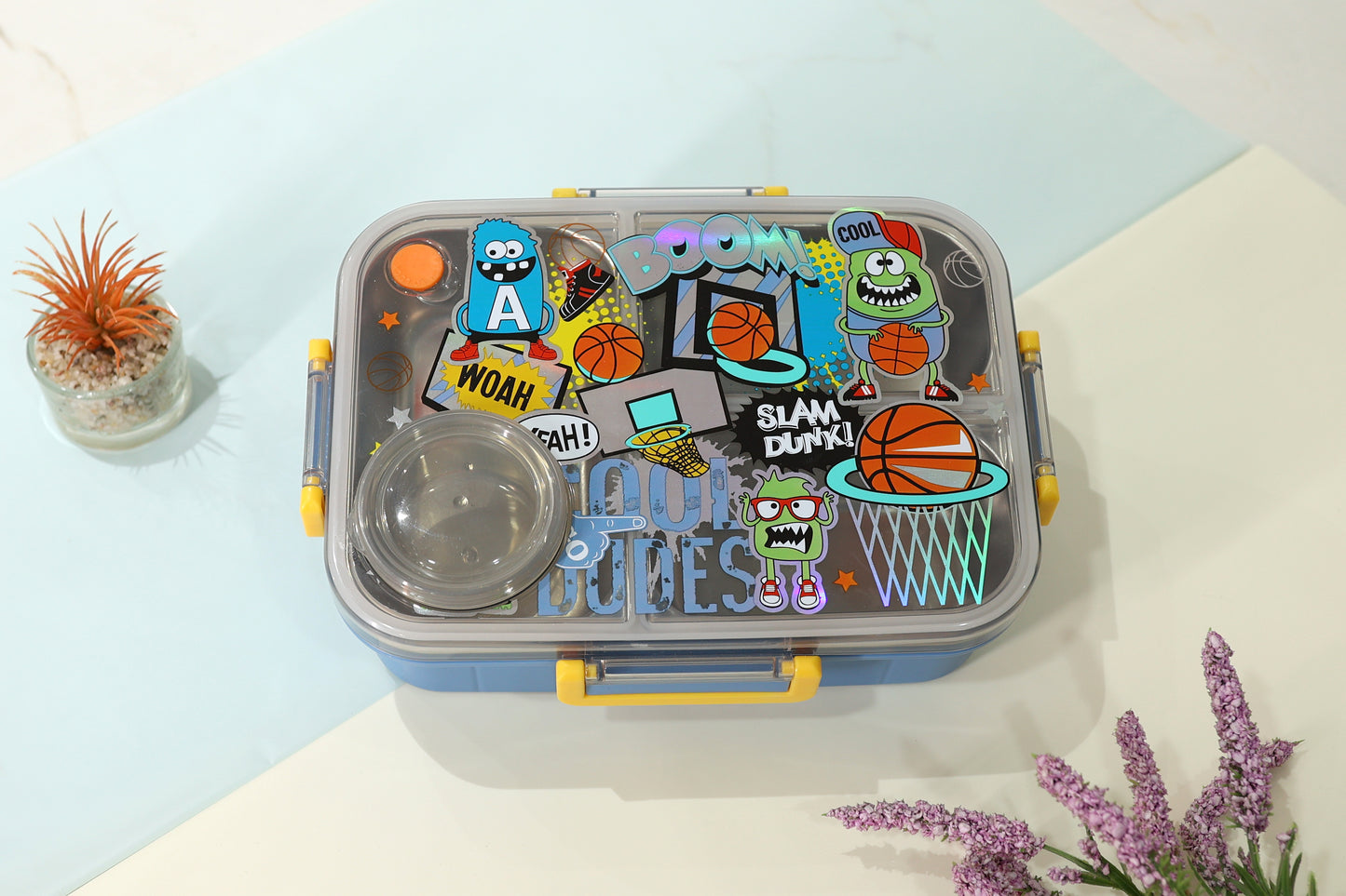 Vest Bento Kids Stainless Steel Lunch Box – Assorted Cartoon Prints (Prints May Vary)