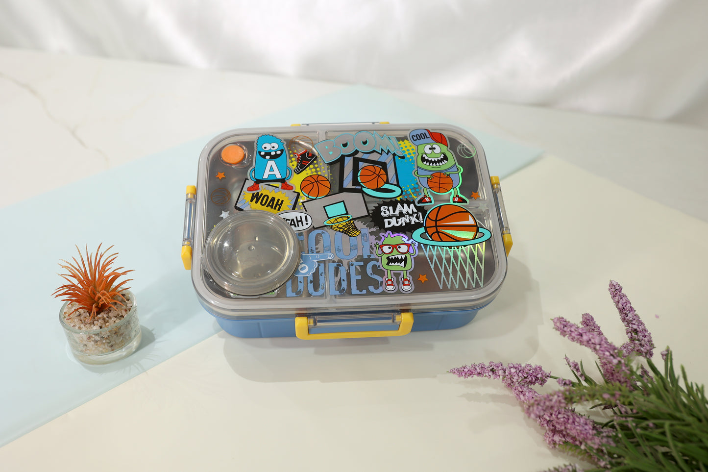 Vest Bento Kids Stainless Steel Lunch Box – Assorted Cartoon Prints (Prints May Vary)