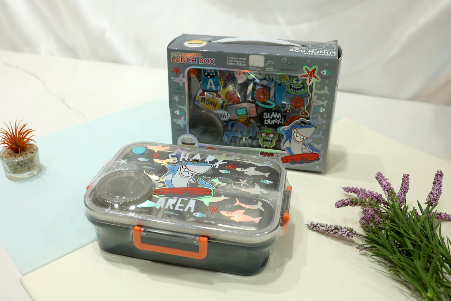 Vest Bento Kids Stainless Steel Lunch Box – Assorted Cartoon Prints (Prints May Vary)