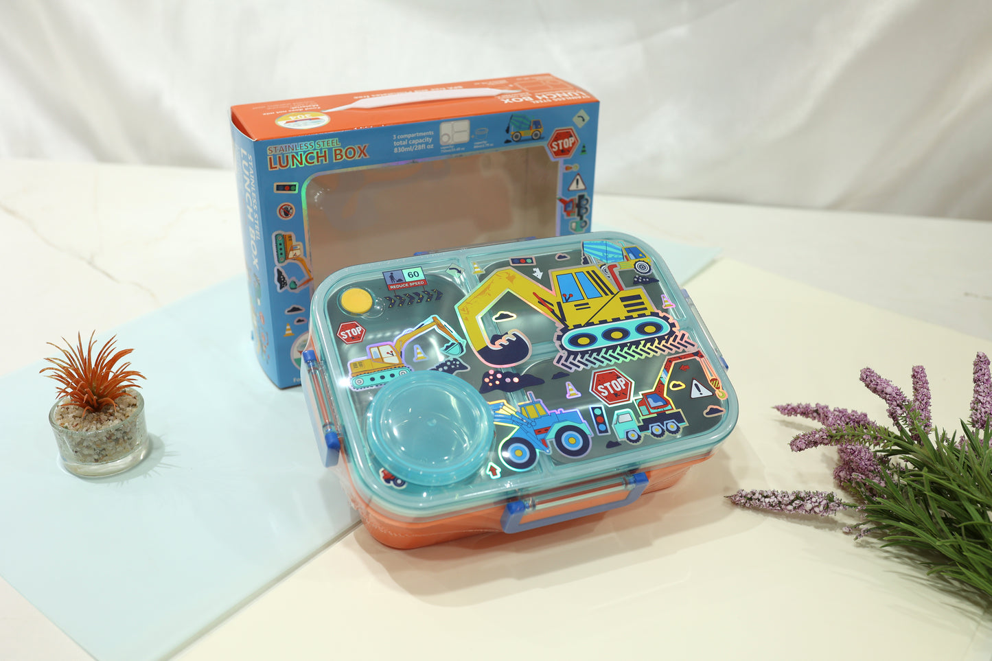 Vest Bento Kids Stainless Steel Lunch Box – Assorted Cartoon Prints (Prints May Vary)