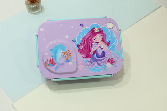 Bento Kids Printed Lunch Box with Stainless Steel Compartments (Designs May Vary)