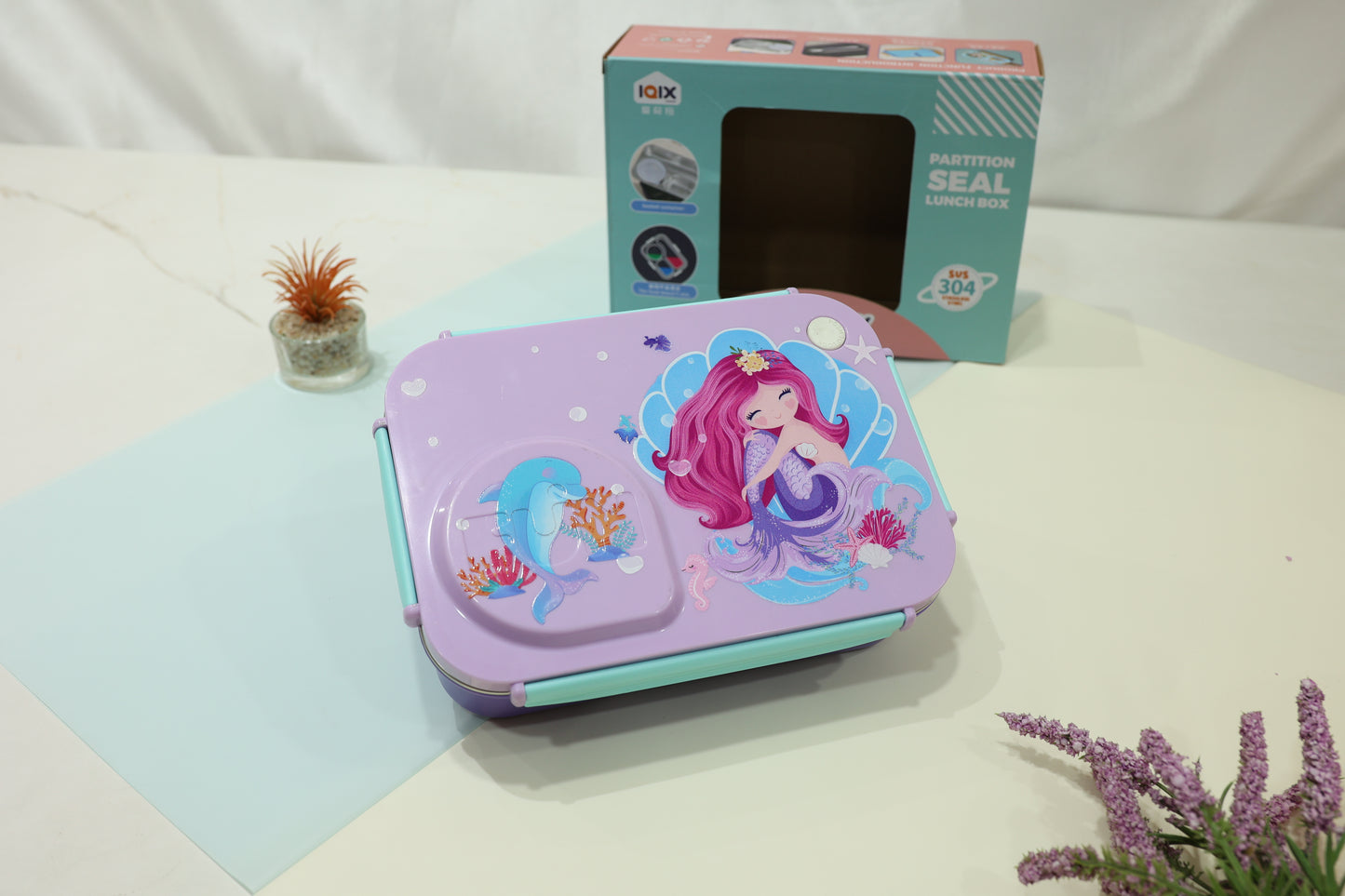 Bento Kids Printed Lunch Box with Stainless Steel Compartments (Designs May Vary)