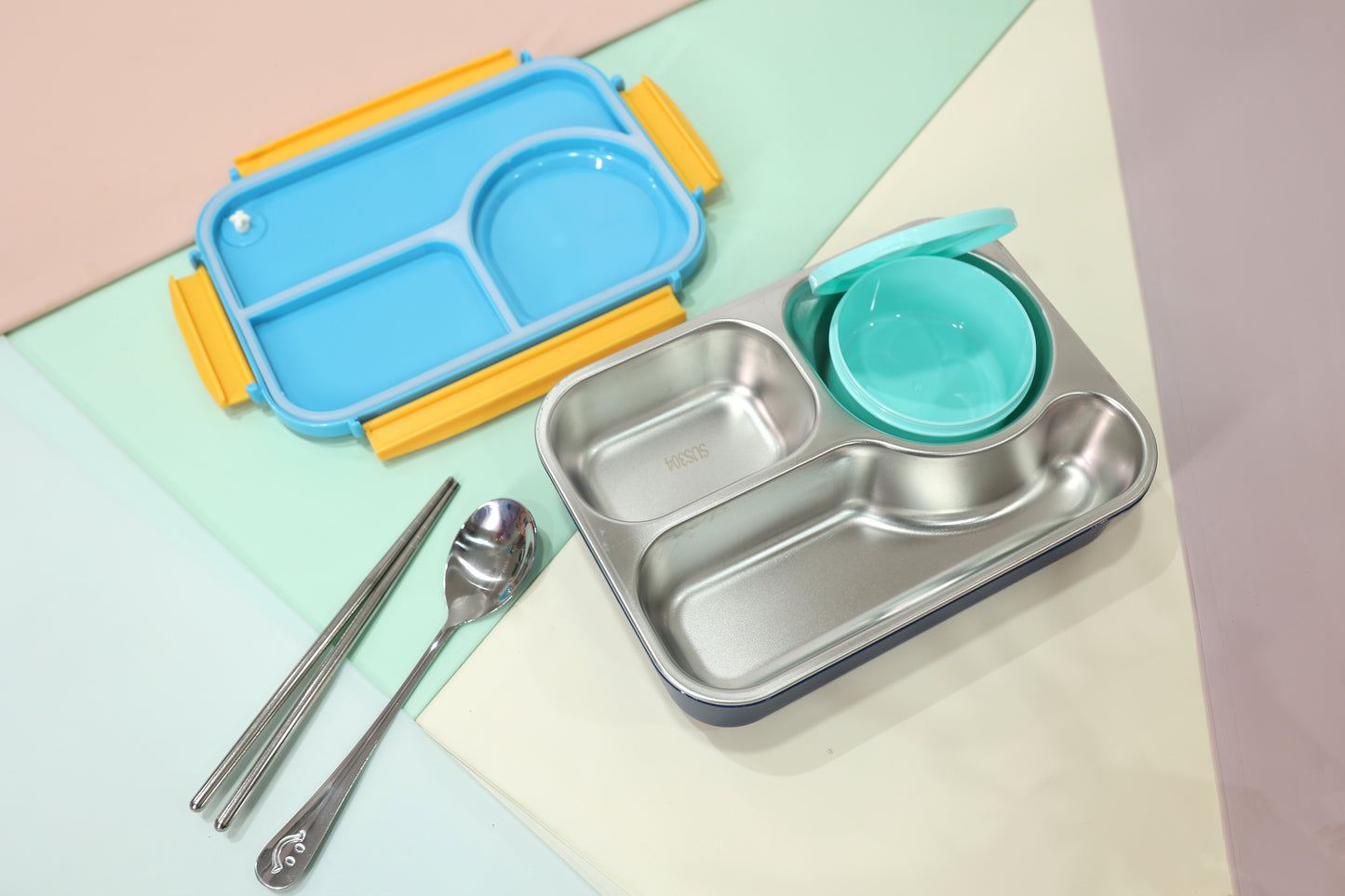 Bento Secret Kids Lunch Box with Stainless Steel Compartments.