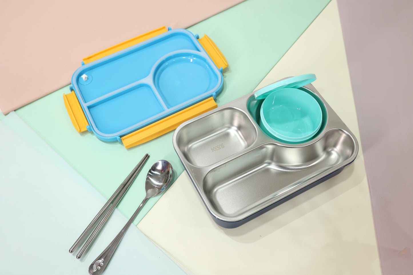 Bento Secret Kids Lunch Box with Stainless Steel Compartments.