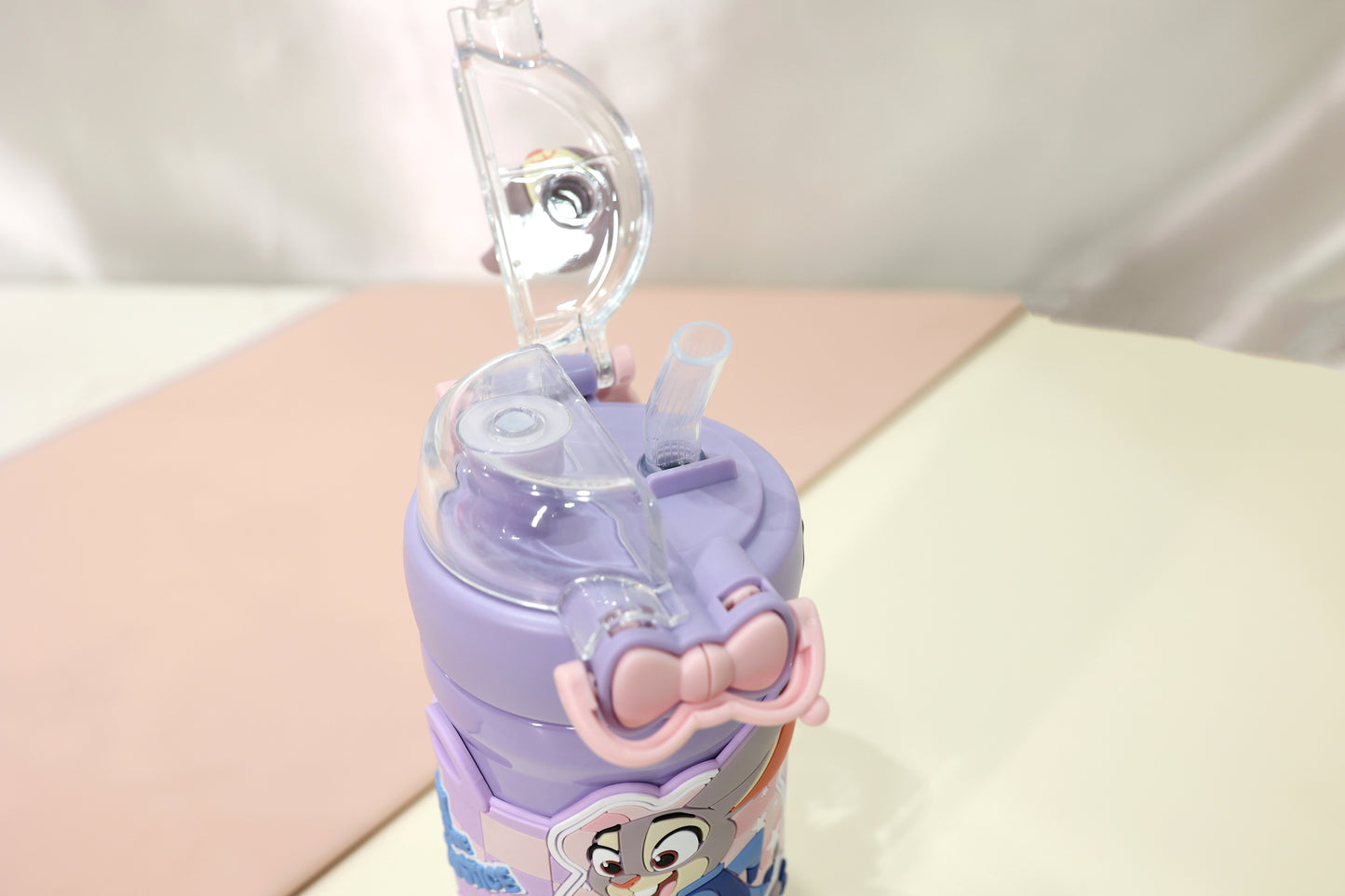 Zootopia Premium Dual Cap Cartoon Character Kids Water Bottle