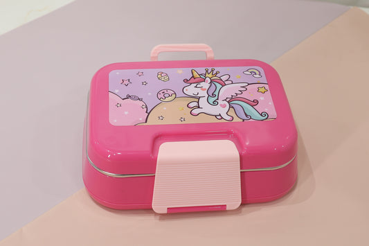 Bento Kids Fantasy Print Lunch Box with Handle [850ml](Unicorn, Mermaid & Space Themes)