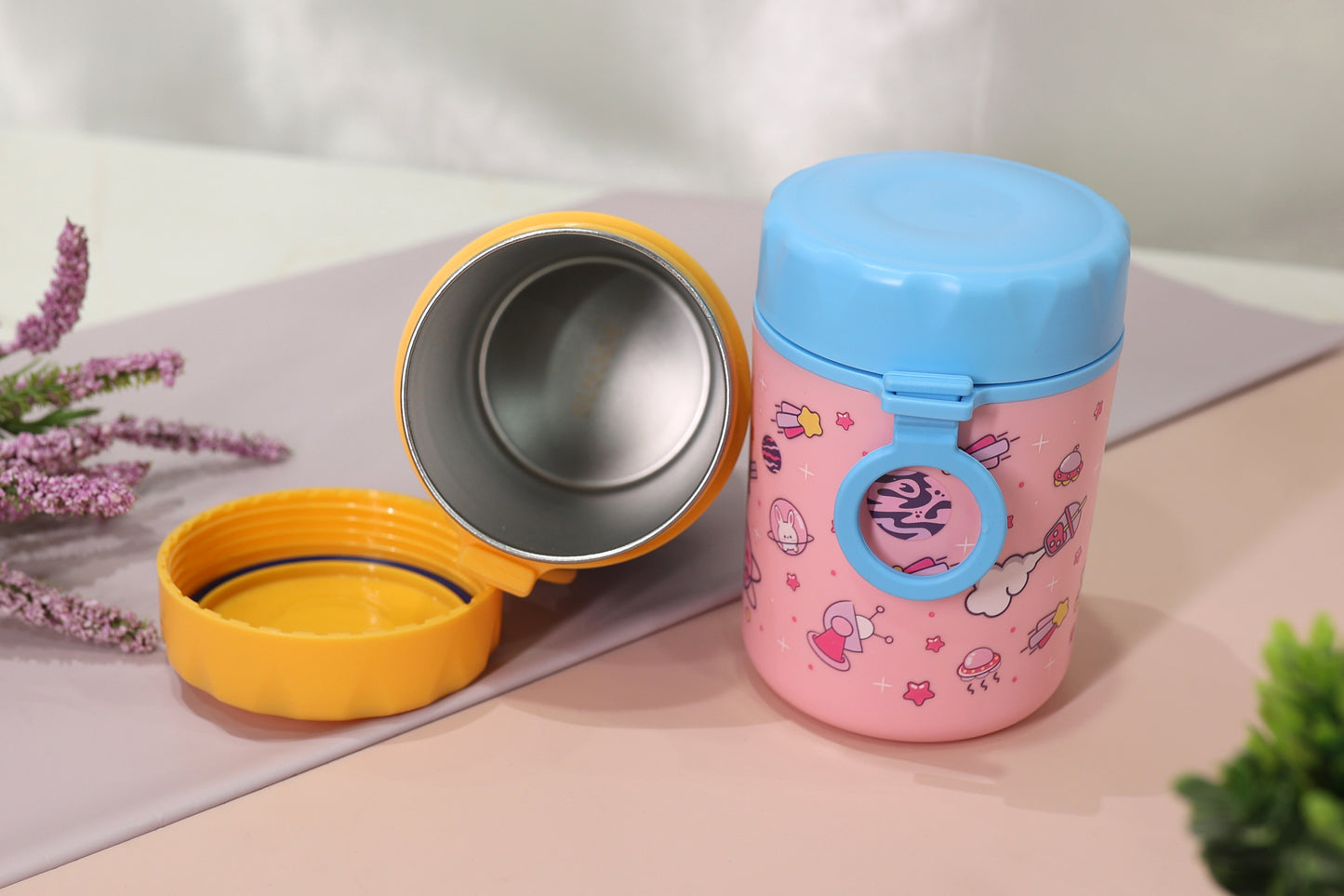 Kids Insulated Stainless Steel Food Jar – Space Design