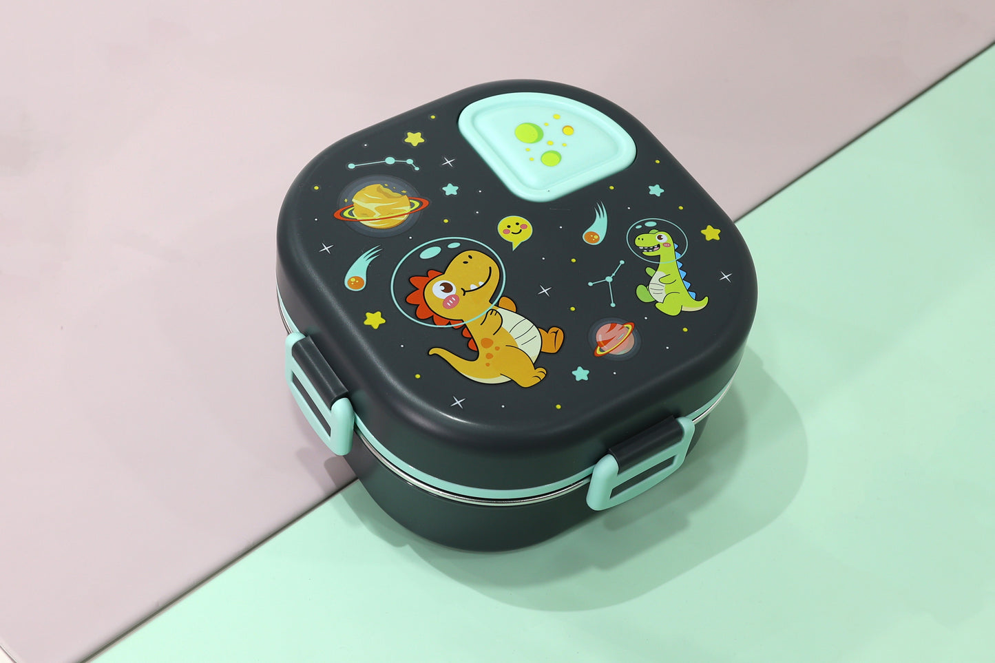 Kids Stainless Steel Bento Lunch Box with Cute Space & Unicorn Designs