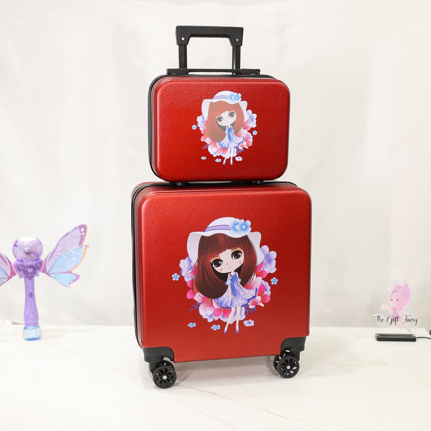 Kids Hard  18" Trolley Suitcase with Cabin Bag – Spider-Man Design (2-Piece Set)