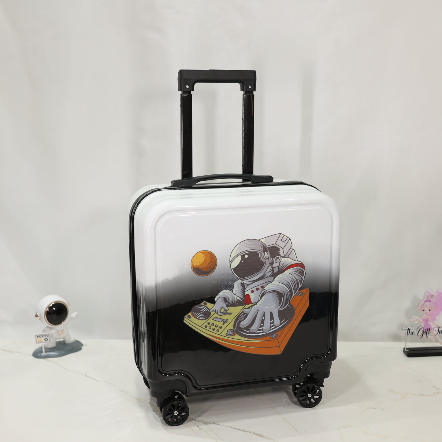 Kids Premium Hard Case Trolley Suitcase with Front Storage Case – Cute Cartoon Design [18 inch]