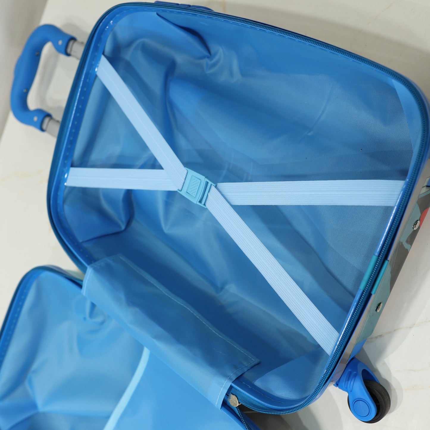 Marvel Spiderman Kids Hard Shell Trolley Suitcase – Blue [16 inches]
