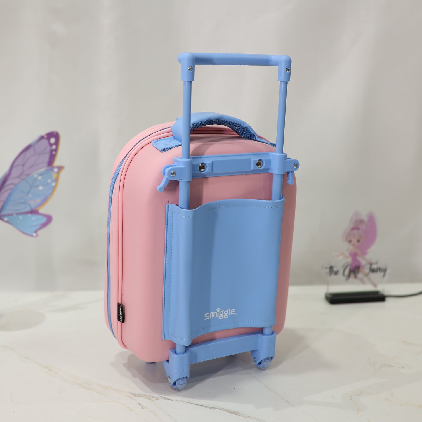 SMIGGLE Kids Mermaid Theme Hard Shell Trolley Suitcase – Pink & Blue