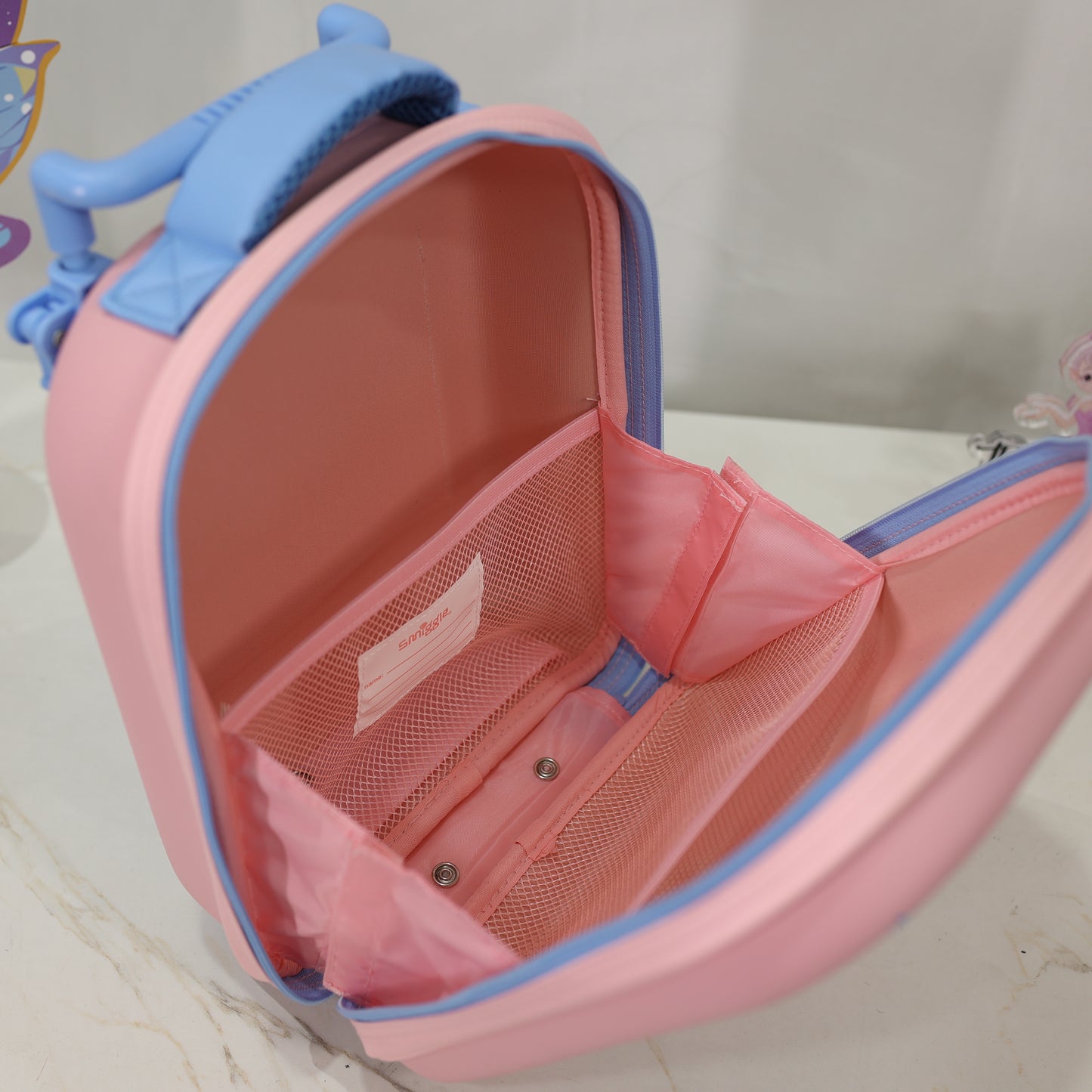 SMIGGLE Kids Mermaid Theme Hard Shell Trolley Suitcase – Pink & Blue
