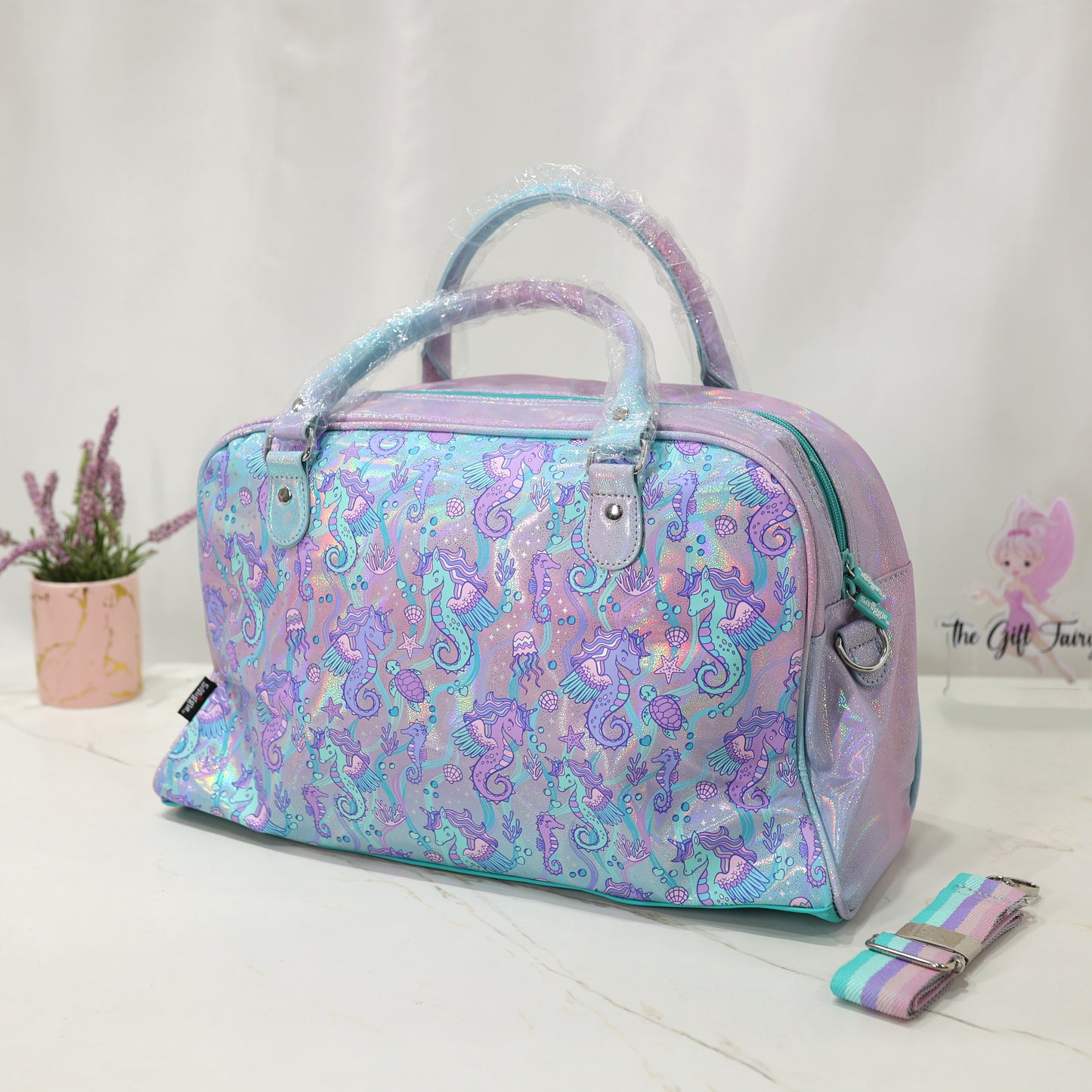 Smiggle Glitter Kids Travel Handbag – Pastel Multicolor
