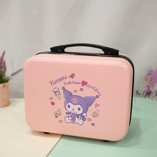 Kuromi Cute Hard Case Vanity Bag – Pastel Pink