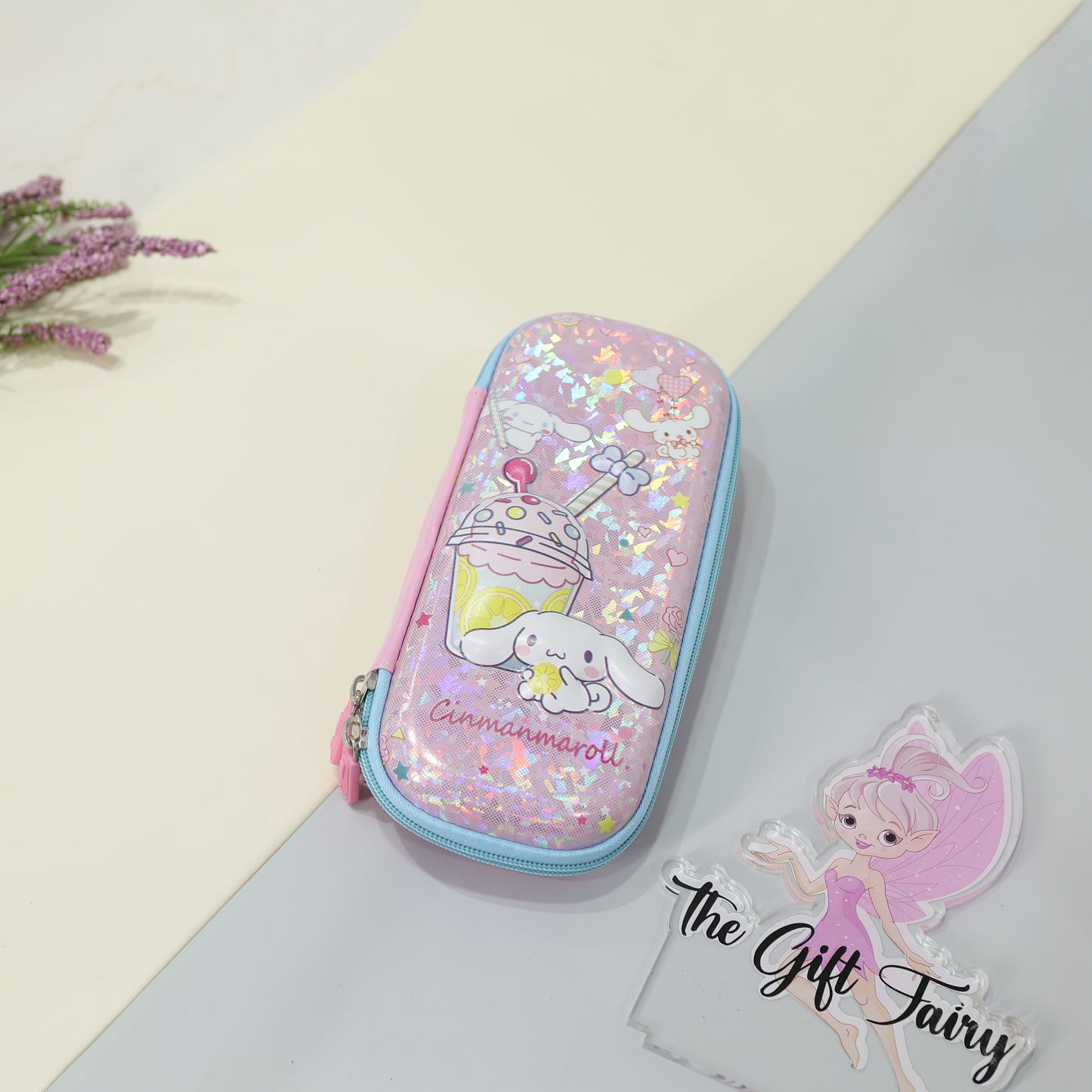 Kids Premium Glittery Hardtop Stationery Pouch – Cute Cartoon Designs