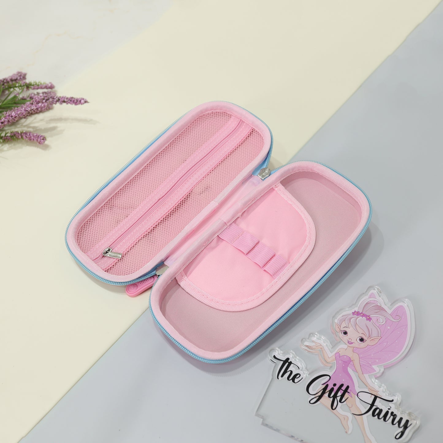 Kids Premium Glittery Hardtop Stationery Pouch – Cute Cartoon Designs