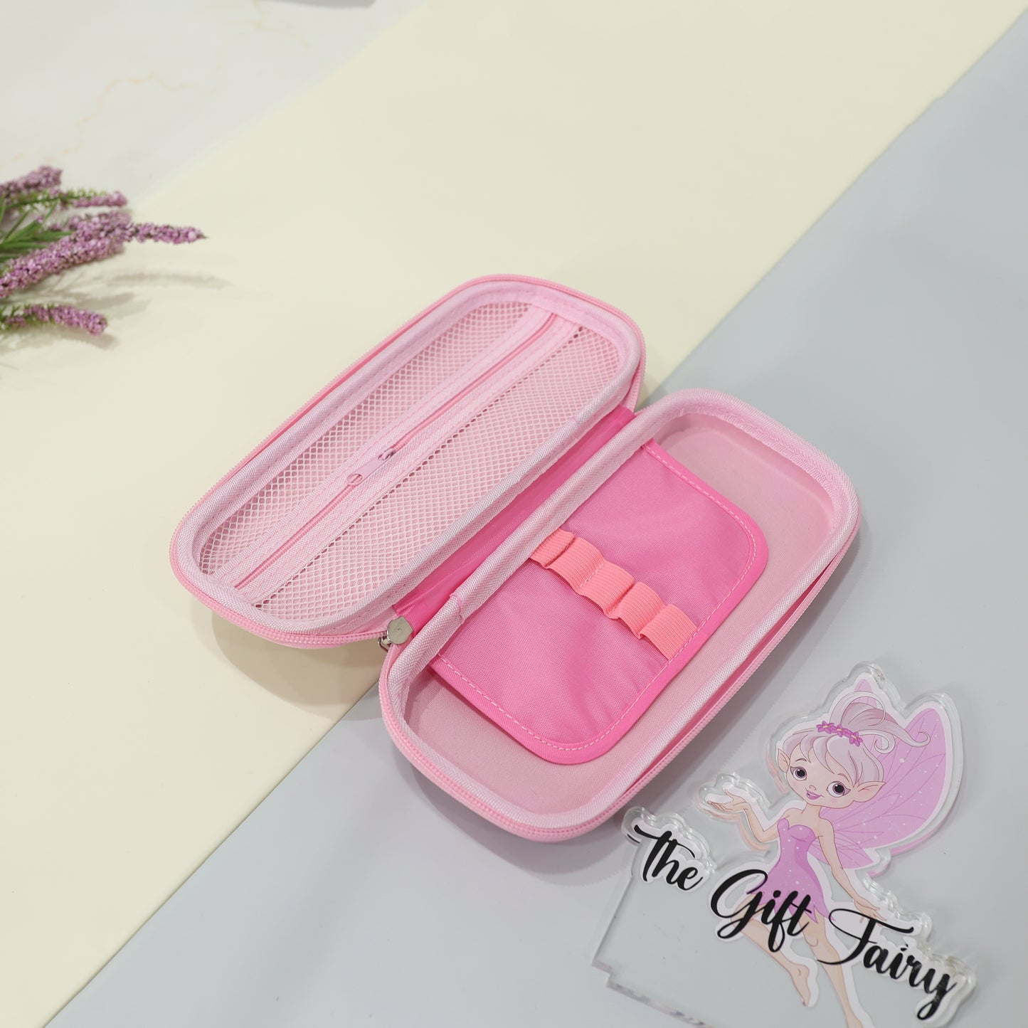 Kids Premium Glittery Hardtop Stationery Pouch – Cute Cartoon Designs