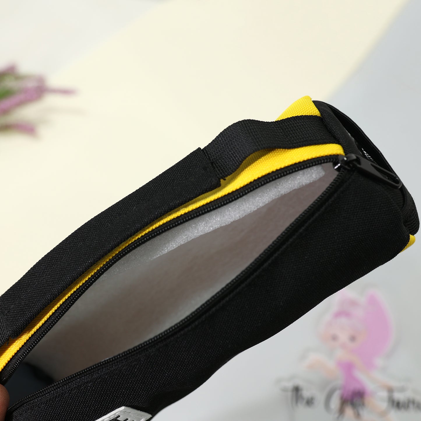 Believe Oneself Organic Rugged Pencil Pouch – Dual Tone Fabric Design