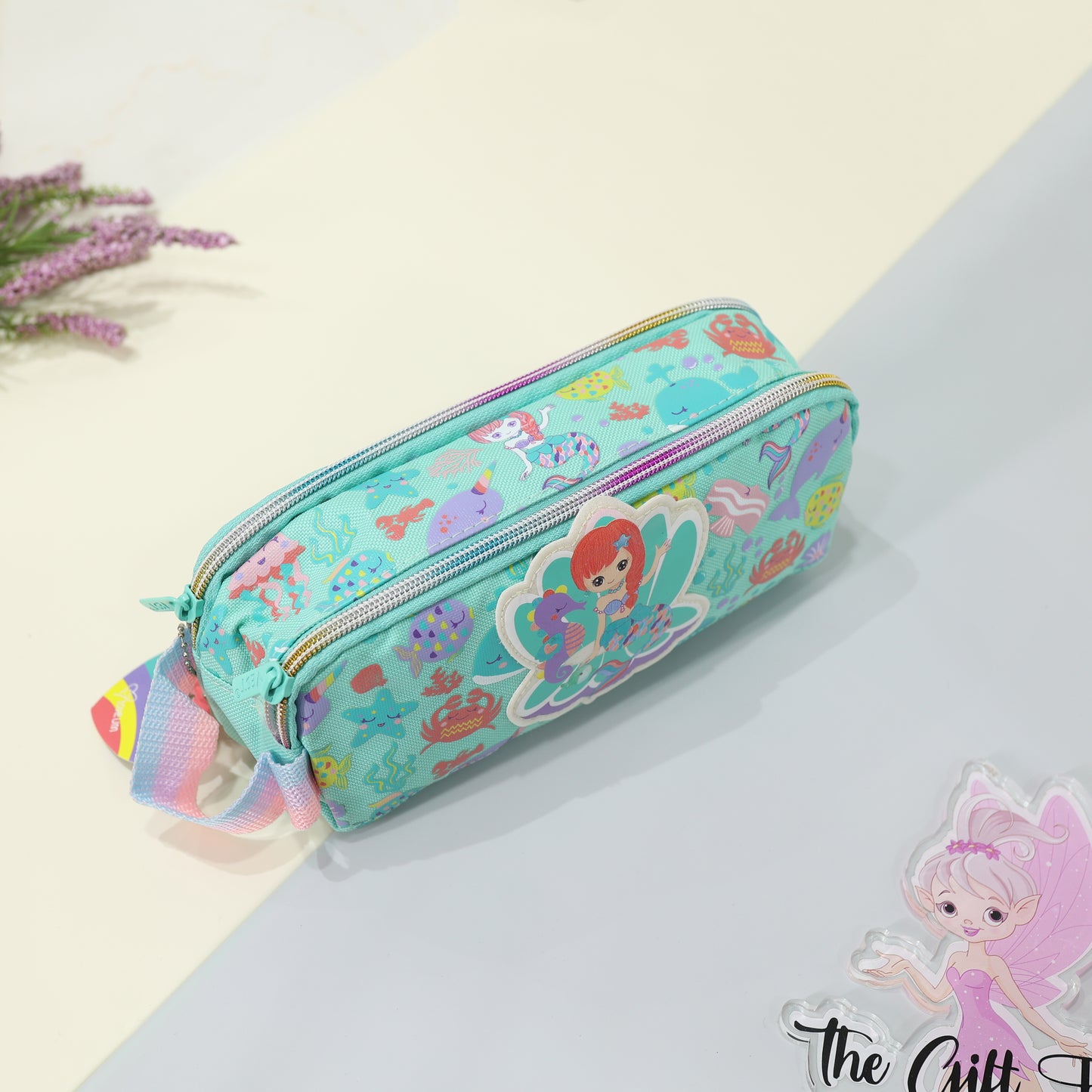 Vest Premium Butterfly & Mermaid Kids Stationery Pouch