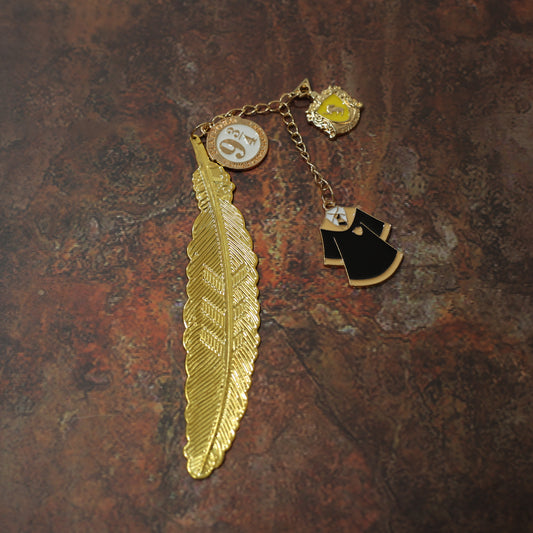 Harry Potter House Crest Metal Feather Bookmark