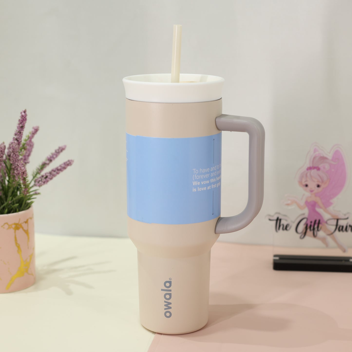Owala Insulated Tumbler with Handle & Straw – 1200 ml (Blue)