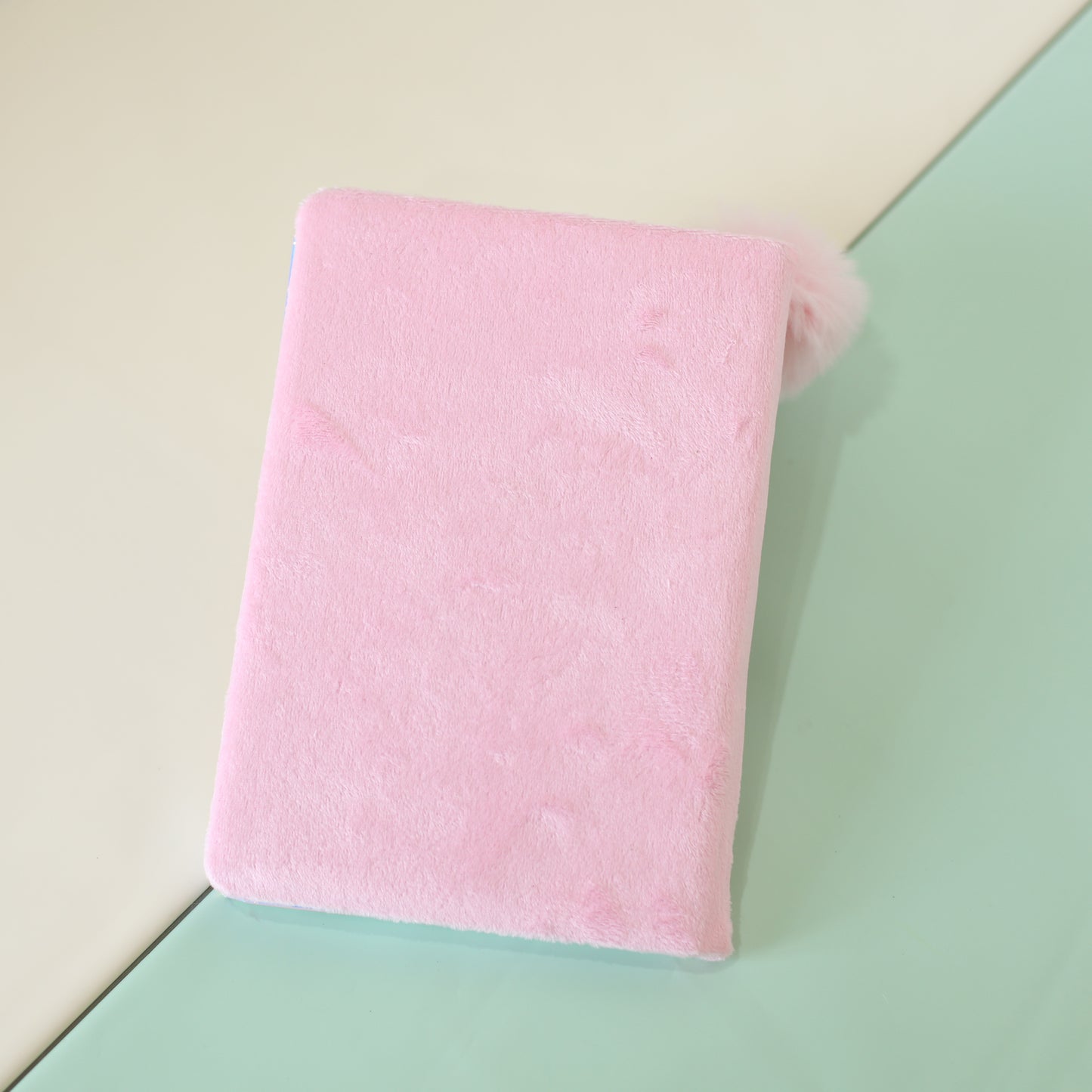 Candy Pop Liquid Glitter Diary with Furry Back & Pom-Pom Bookmark