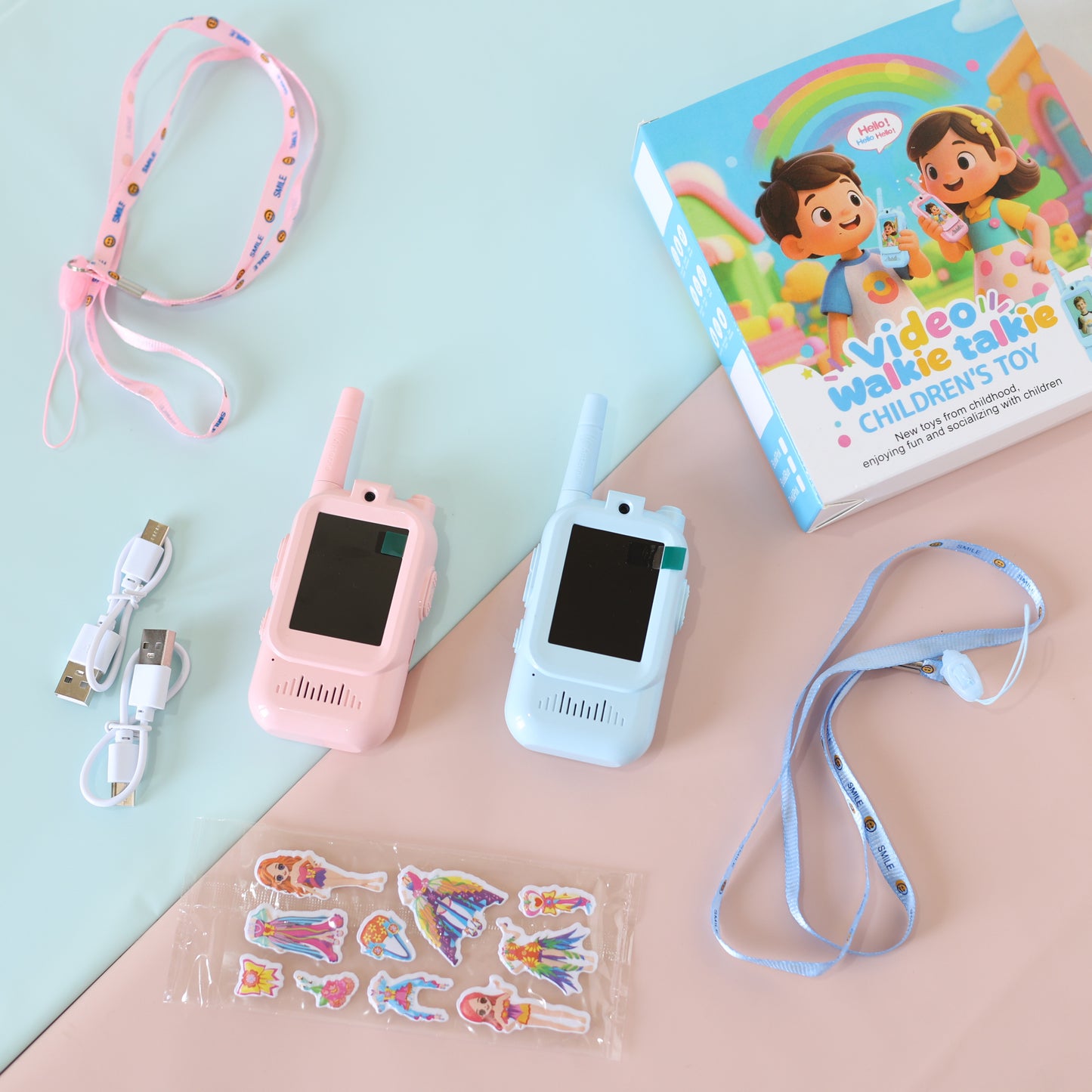 Video Walkie Talkies 2.0 | 2” Screen, Share Pic, Micro Chat, Click Pics.