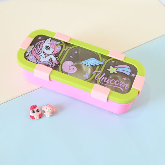 Cartoon Printed Lunch Box (3 Compartment)