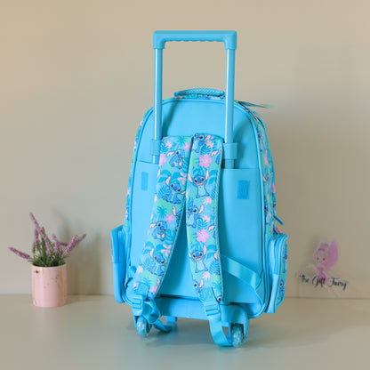 Smiggle Stitch Printed 18 inch Trolley Cum Shoulder School Bag Premium Quality