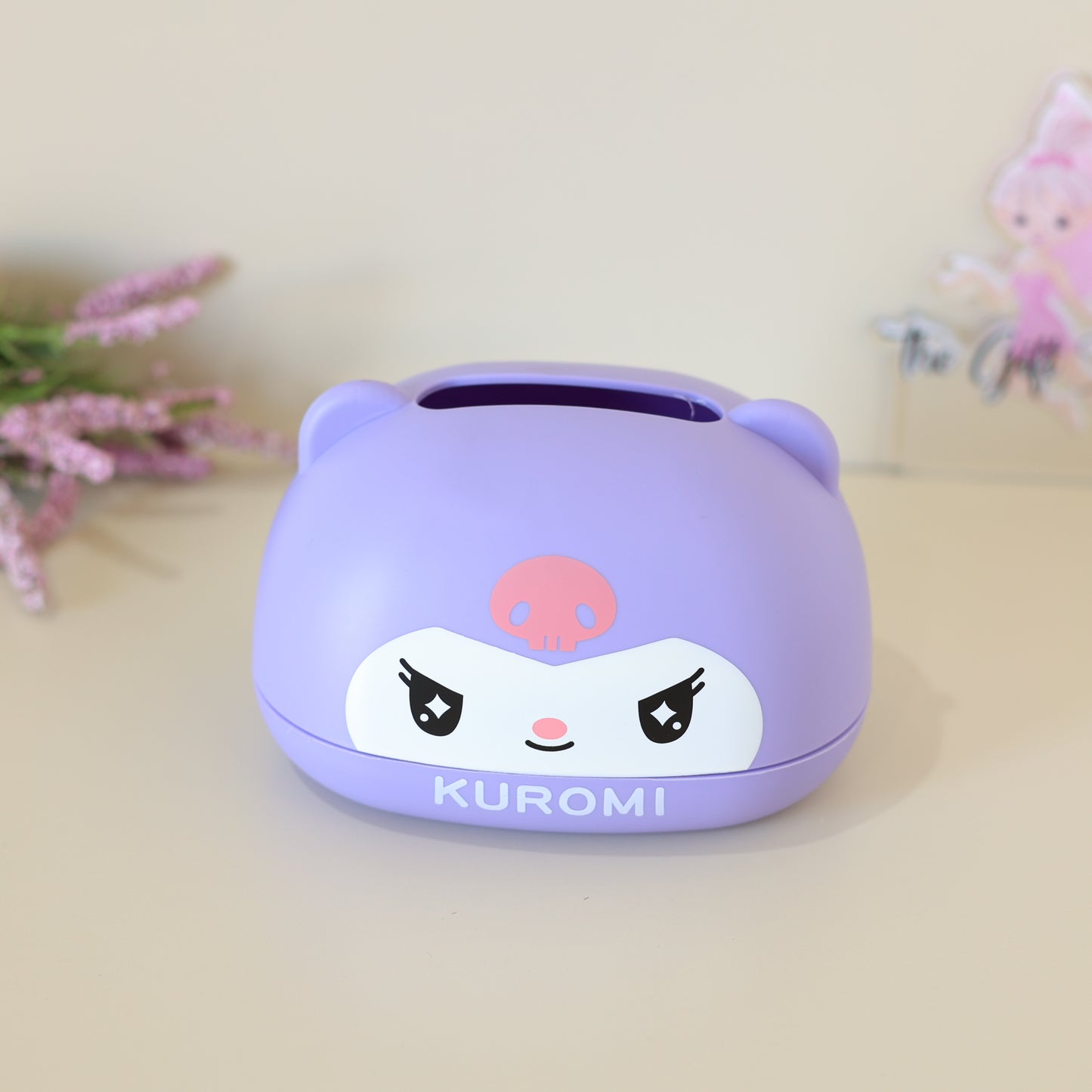 Kuromi Cute Pastel Tissue Holder for Desk & Car