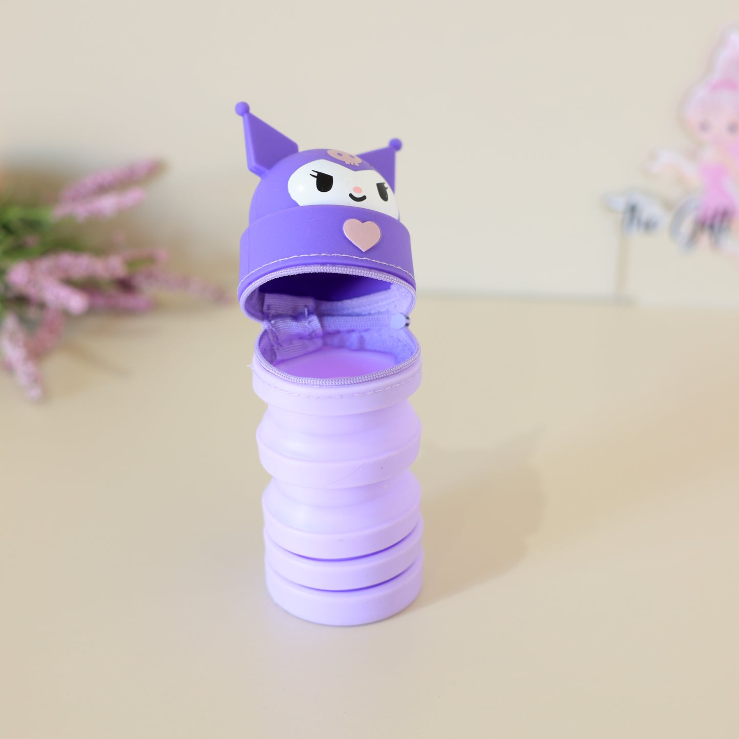 Kuromi Collapsible Silicone Pencil Pouch