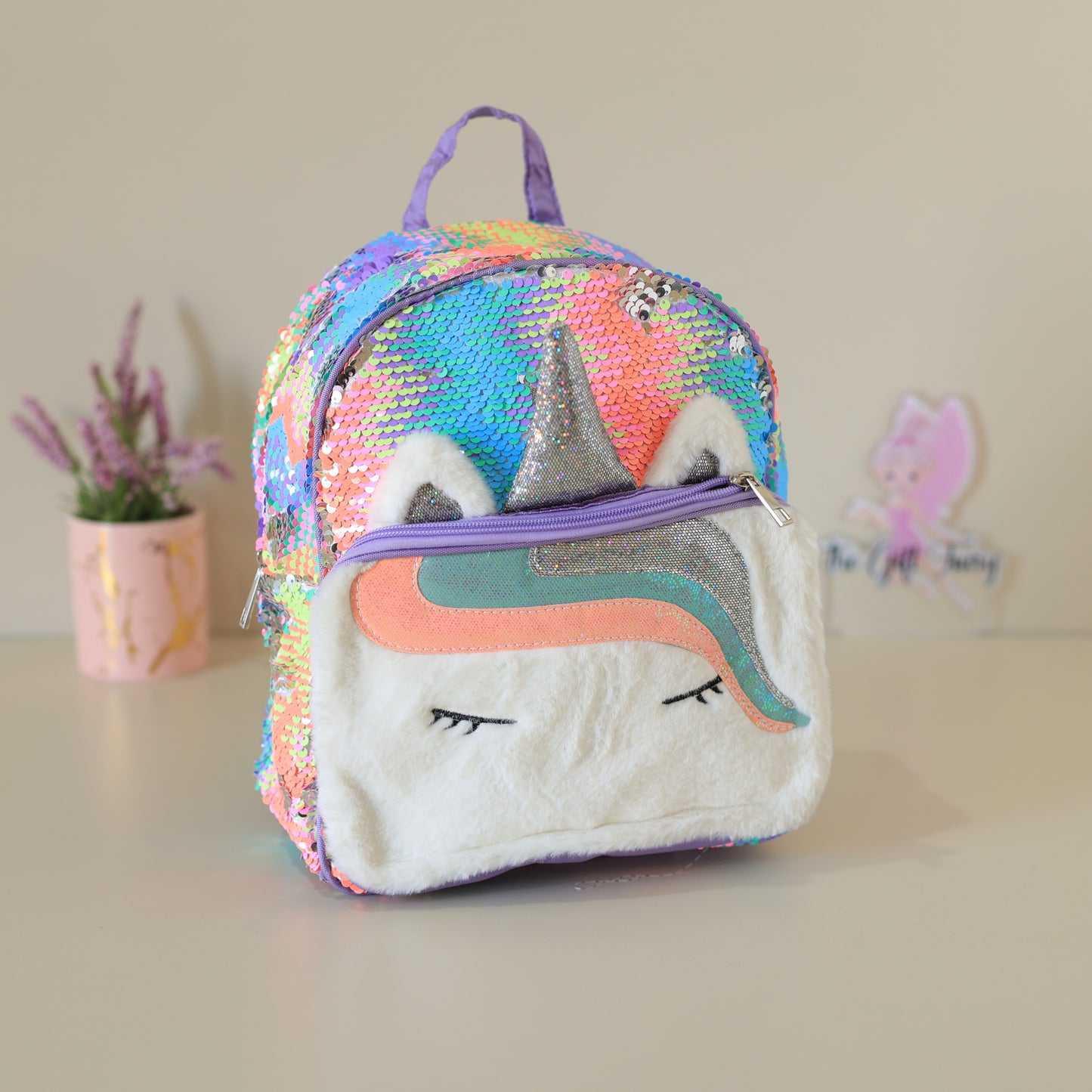 Unicorn Sequin Pre-School Backpack.
