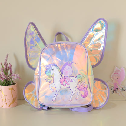 Unicorn Fairy Wings Preschool Backpack for Kids