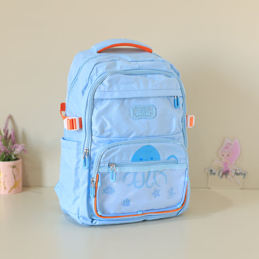Sporty Ocean Multi-Compartment School Backpack