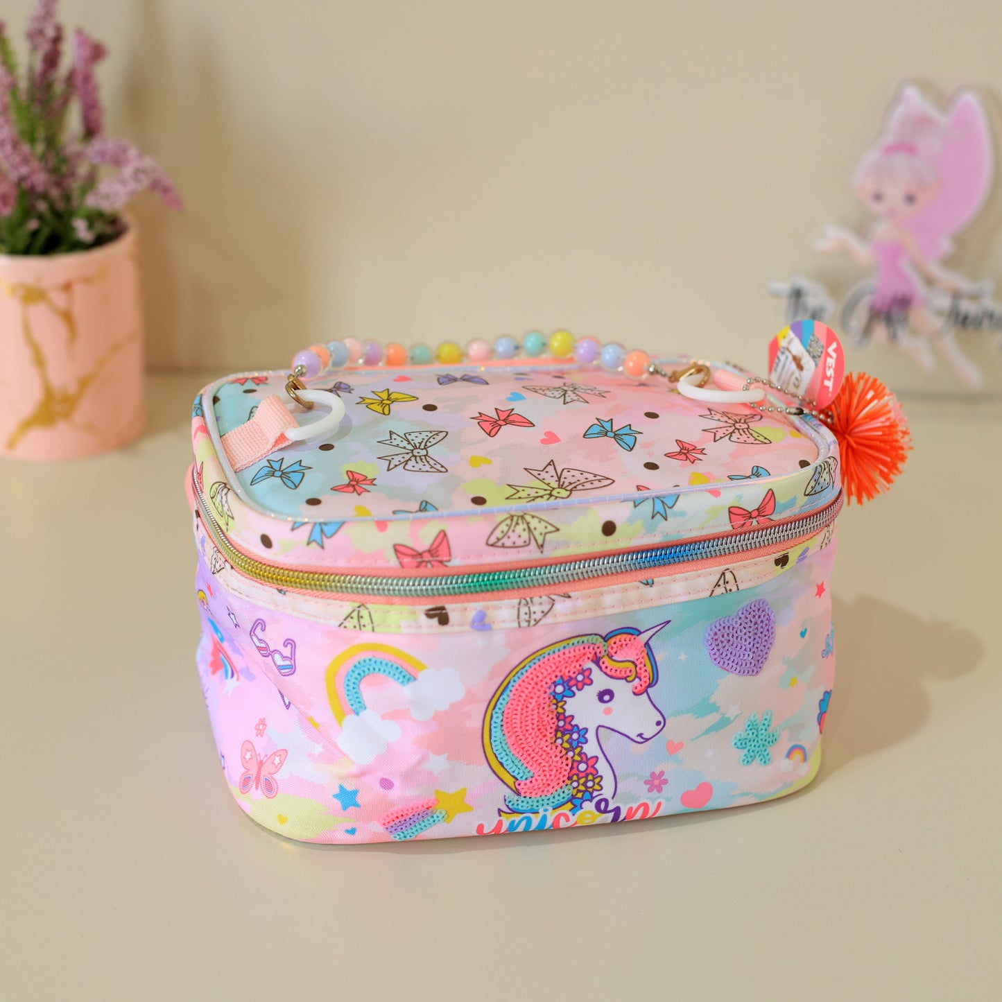 Pastel Oval Makeup & Vanity Organizer Bag