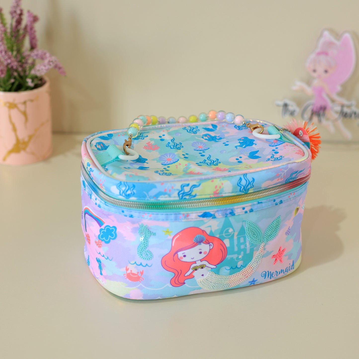 Pastel Oval Makeup & Vanity Organizer Bag