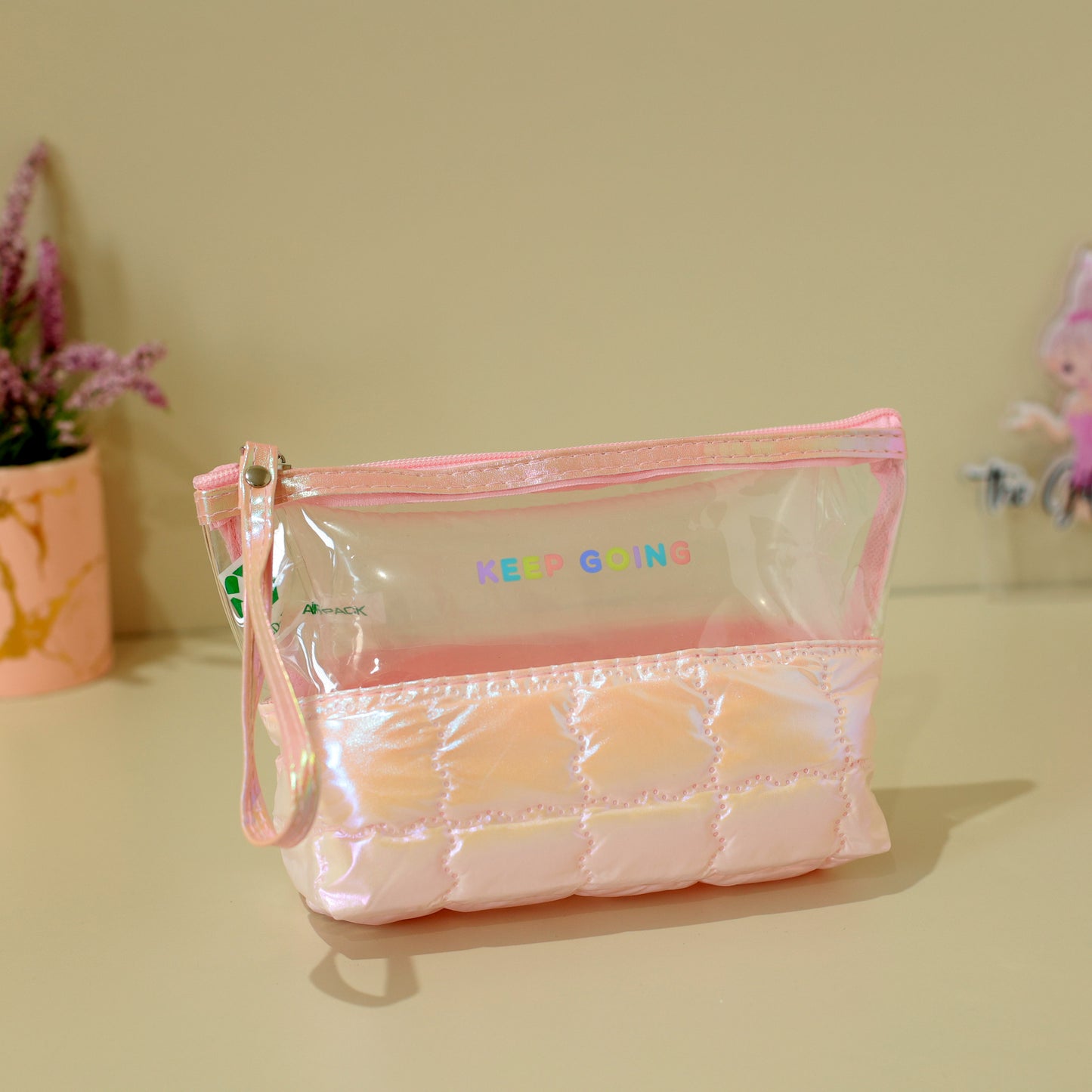 Transparent Quilted Travel Organizer Pouch