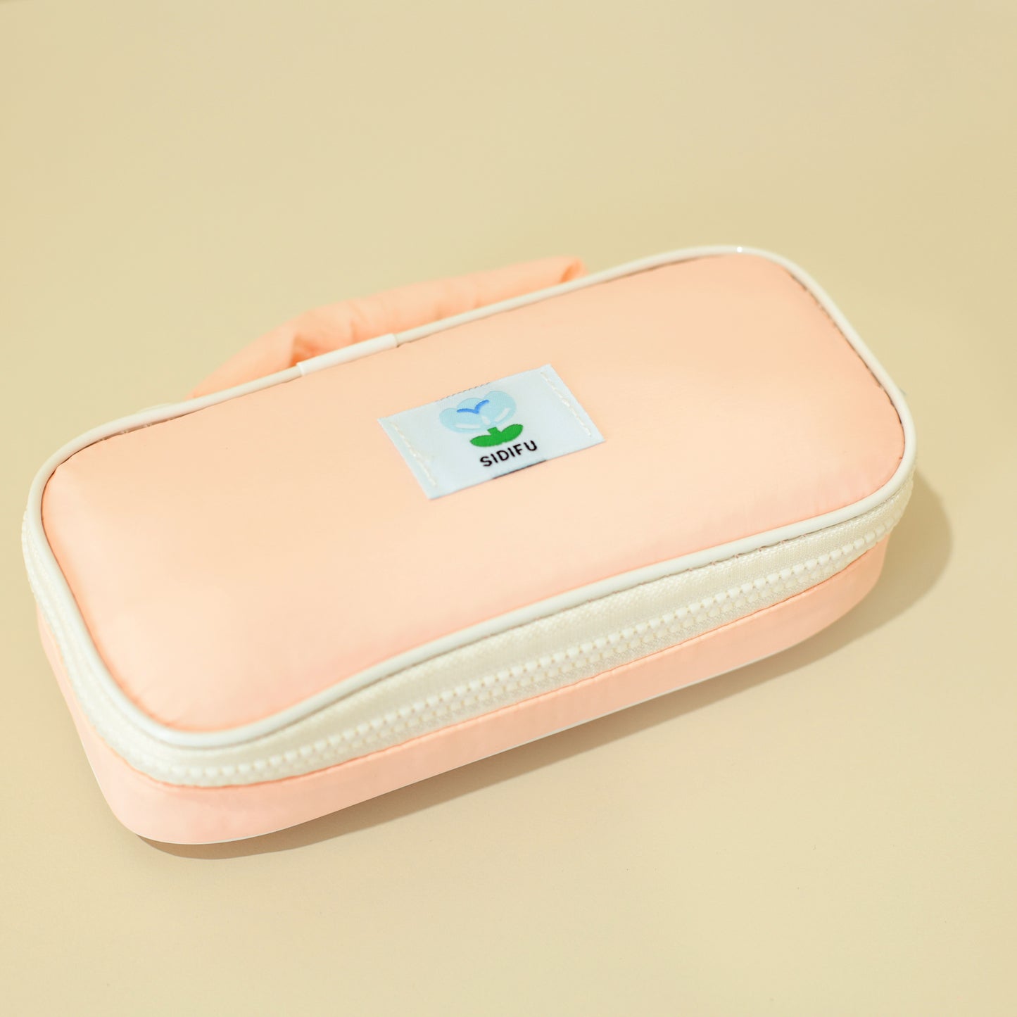Pastel Puffer Travel Organizer Pouch with Handle – Large Zipper Organizer