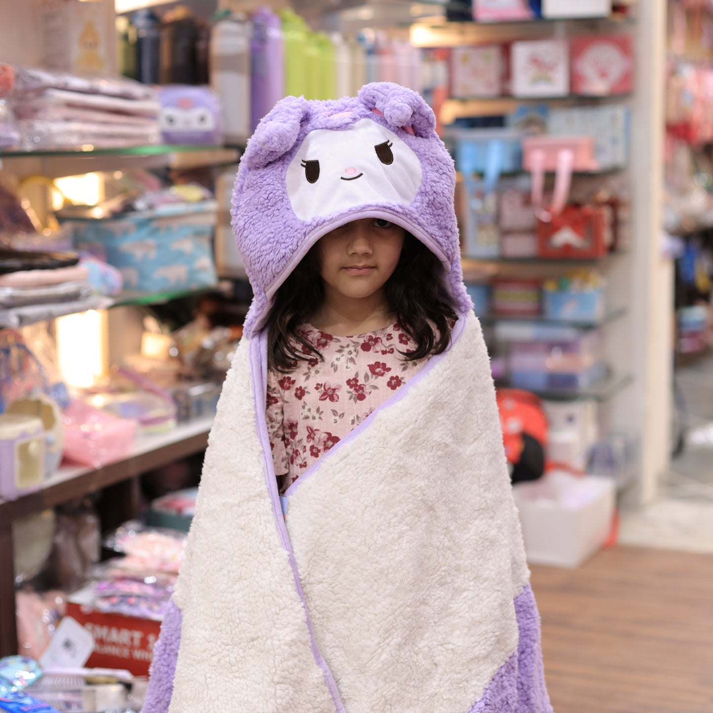 Sanrio Purr- fectly Cozy Wearable Blanket. [Kuromi]