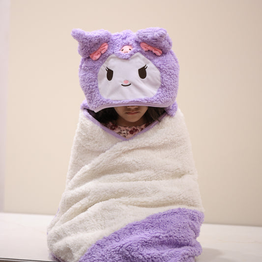 Sanrio Purr- fectly Cozy Wearable Blanket. [Kuromi]