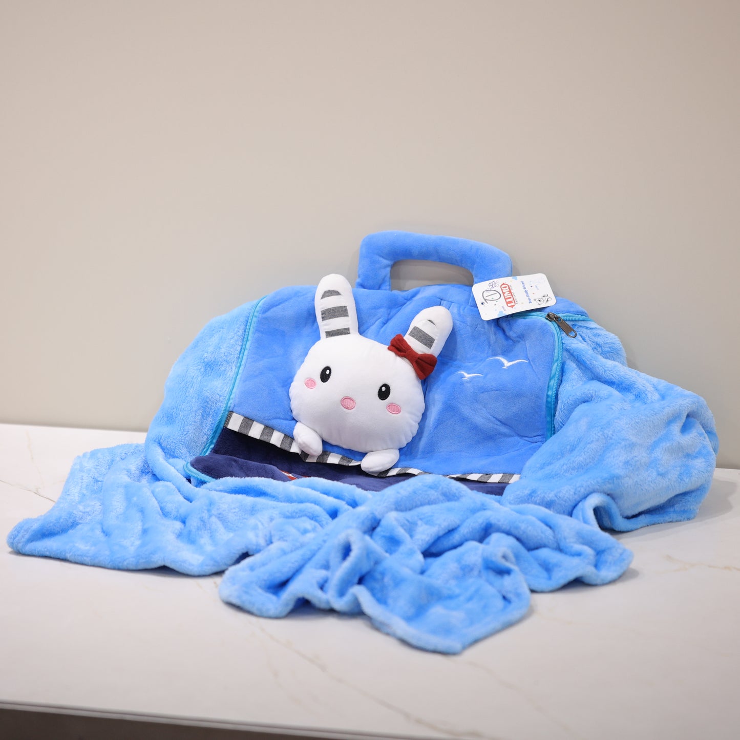 Snuggle Buddy 2-in-1 Baby Blanket | Pillow & Soft Toy with Zipper Cover