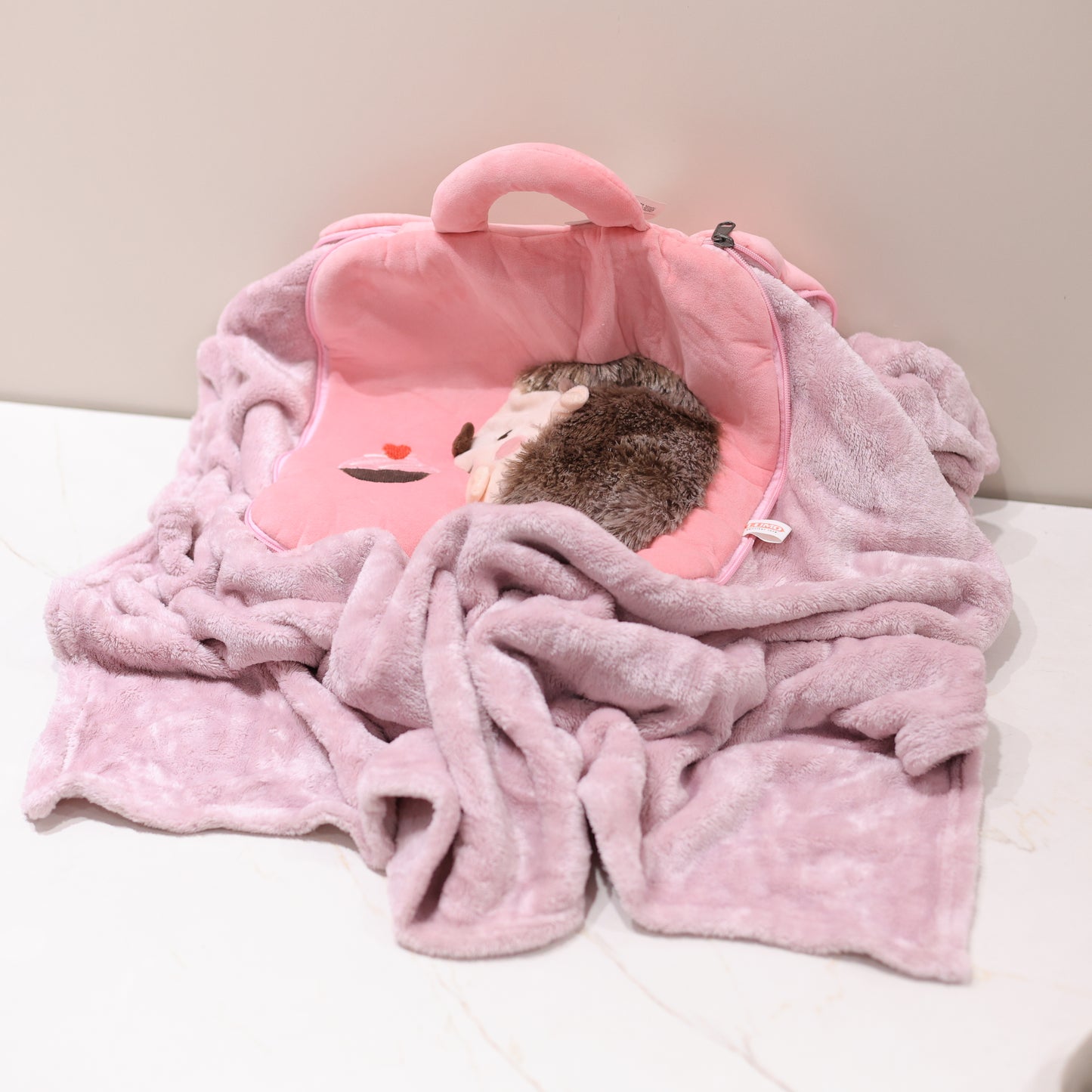 Snuggle Buddy 2-in-1 Baby Blanket | Pillow & Soft Toy with Zipper Cover