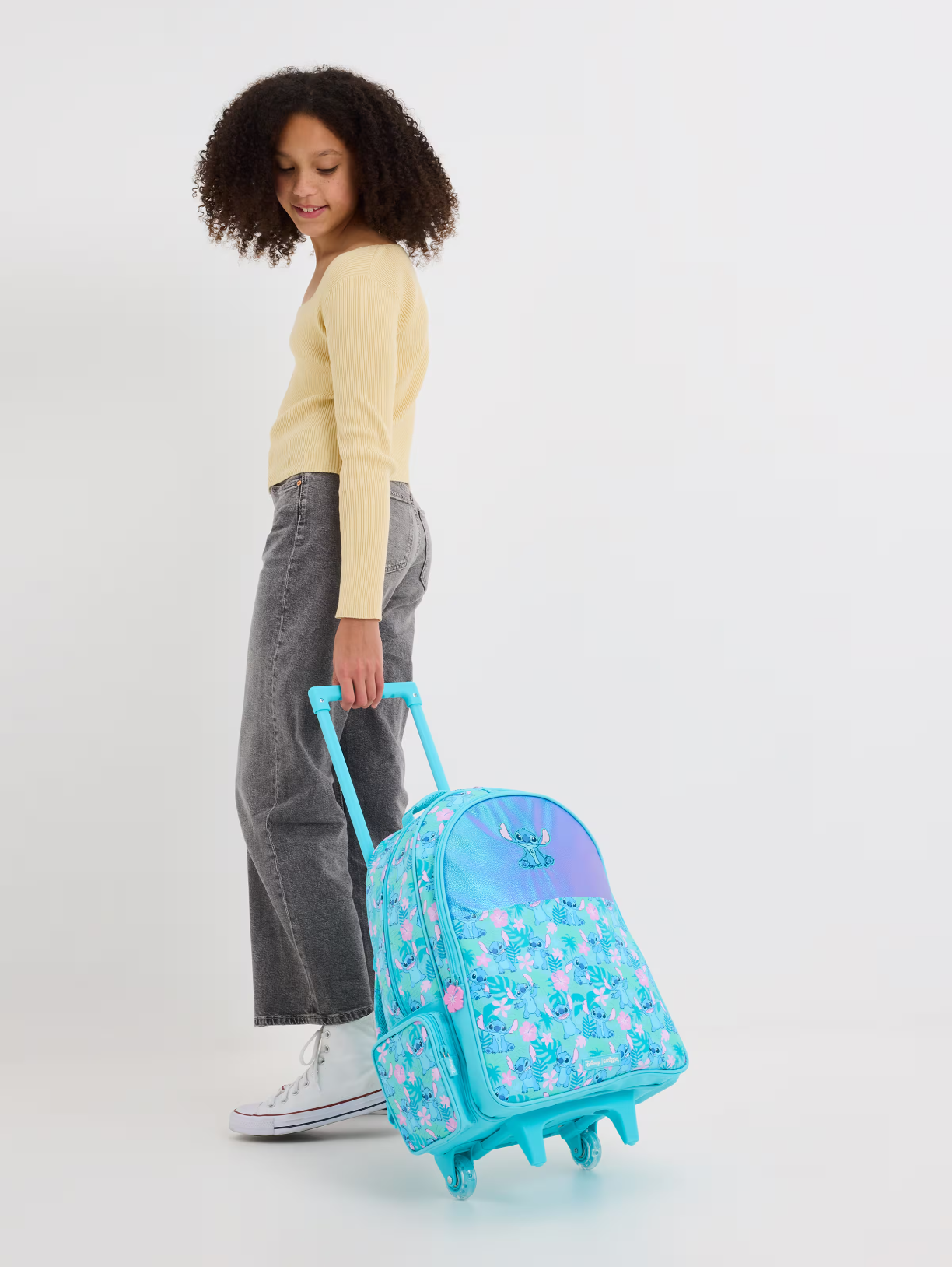 Smiggle Stitch Printed 18 inch Trolley Cum Shoulder School Bag Premium Quality