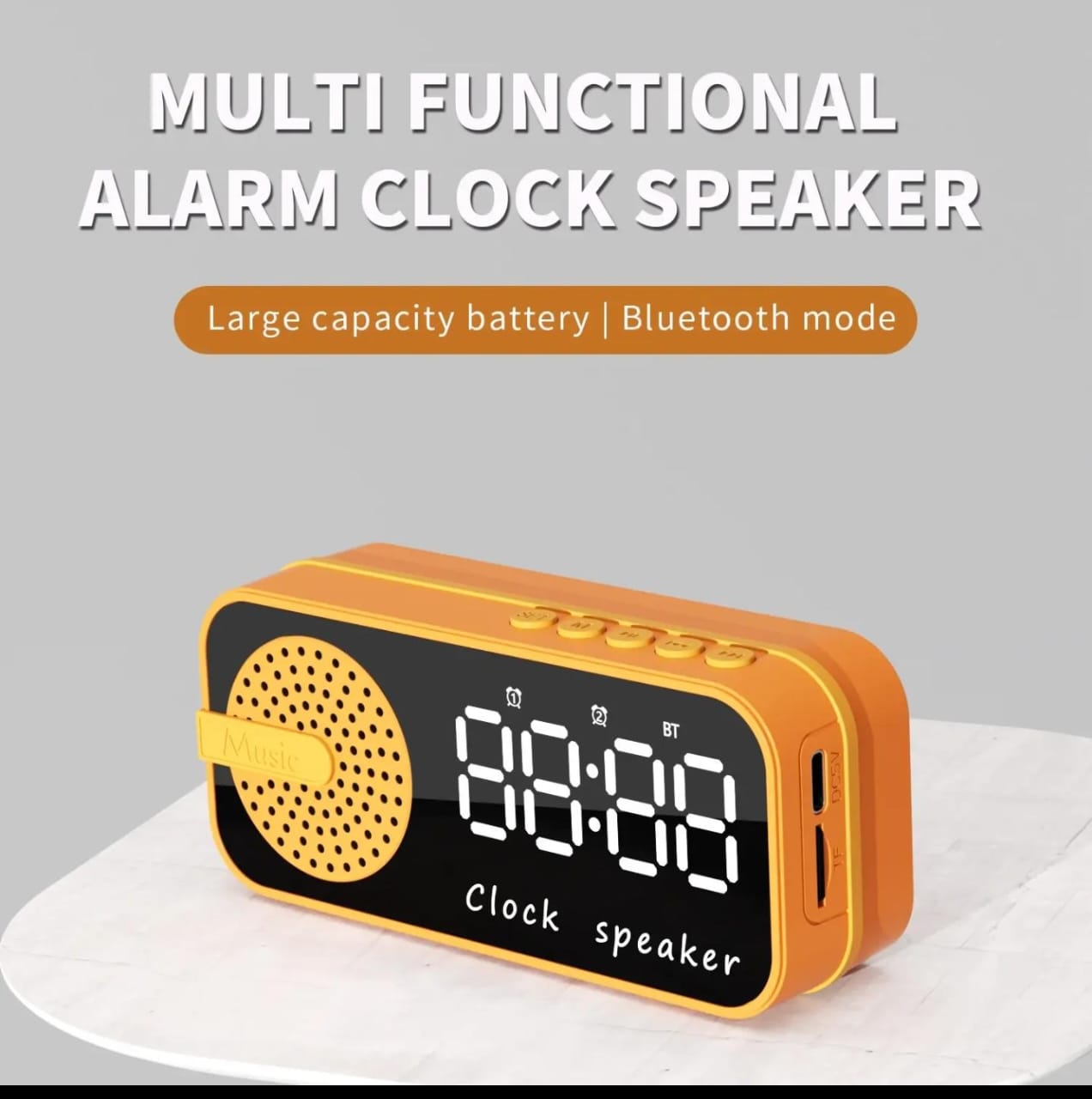 Multifunction Bluetooth Alarm Clock Speaker with LED Display