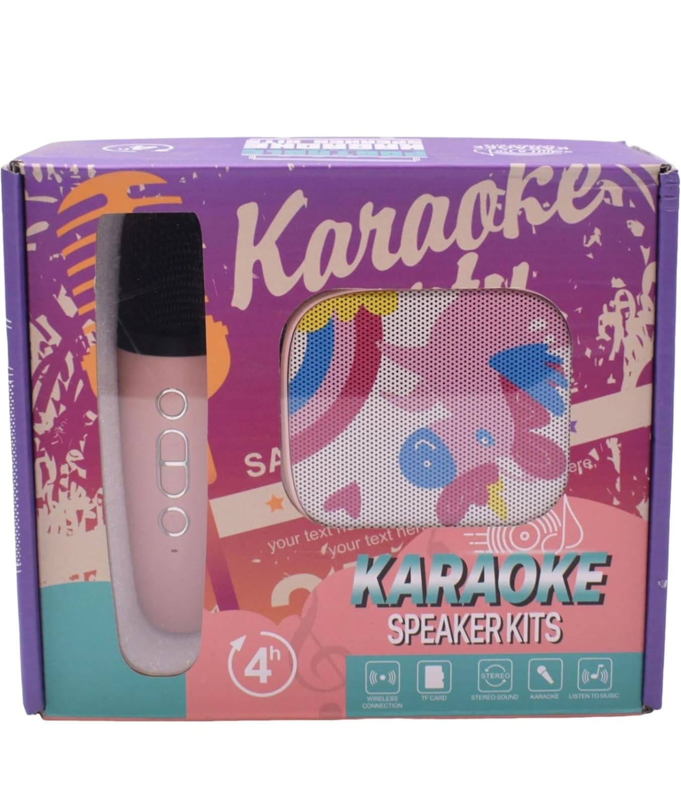 Premium Kids Portable Bluetooth Karaoke Speaker with Wireless Microphone